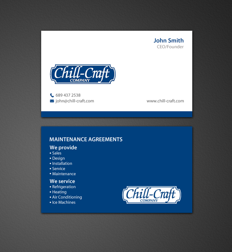 Business Card Design by chandrayaan.creative for Chill-Craft Company | Design #9931735