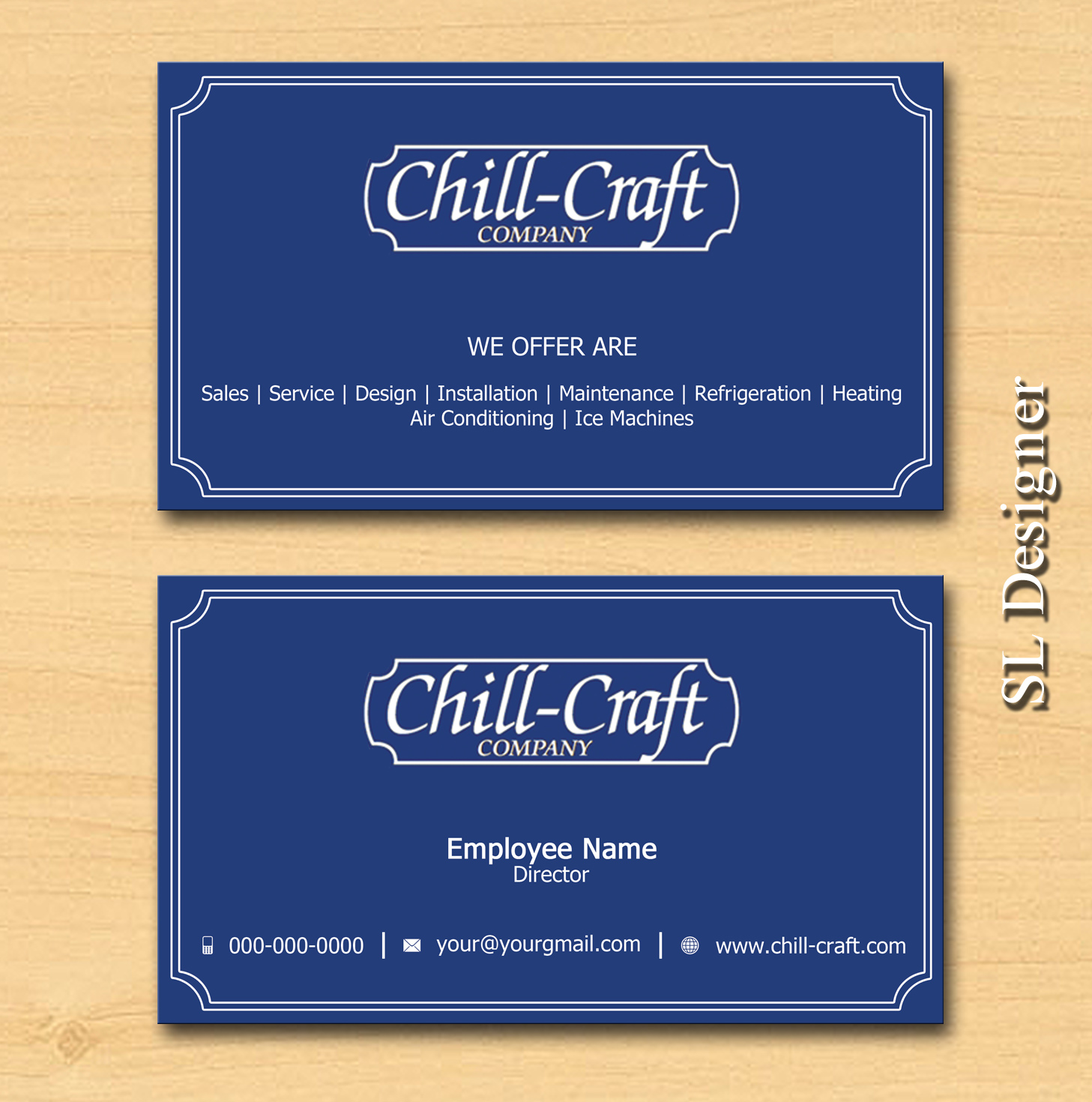 Design de Carte de Visite par SL Designer pour Chill-Craft Company | Design #9915299