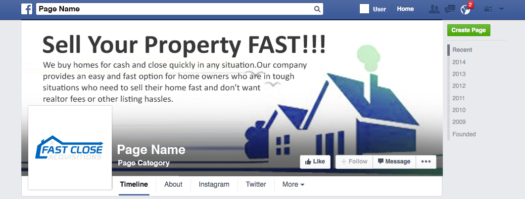 Facebook Design by SL Creations for Fast Close Acquisitions, LLC | Design #9940817