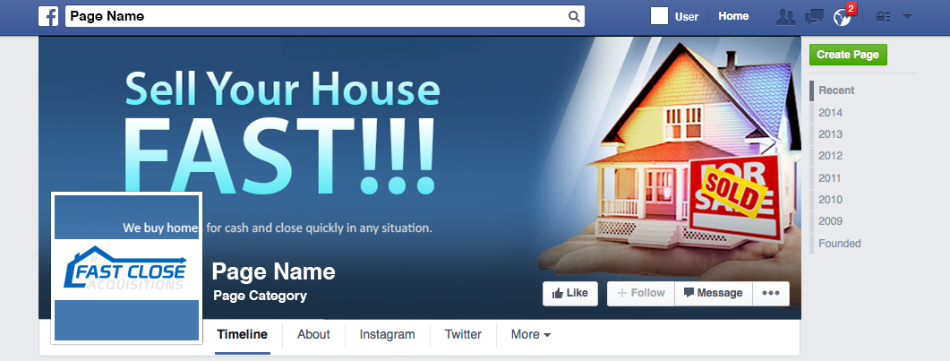 Facebook Design by SL Creations for Fast Close Acquisitions, LLC | Design #9940818