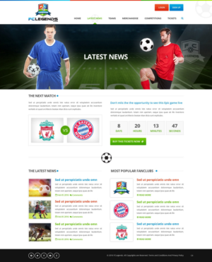 Web Design by pb for FCLegends | Design: #9934563