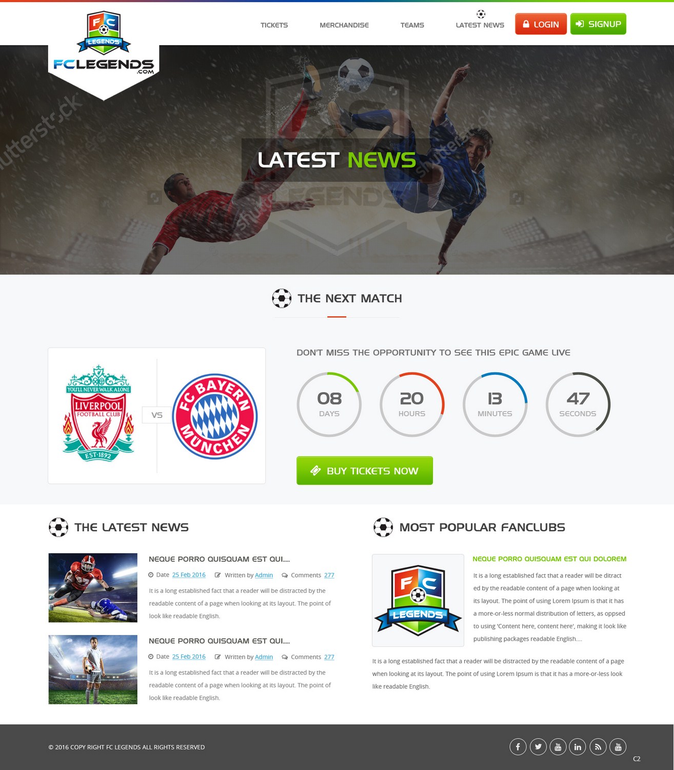 Web-Design von pb für FCLegends | Design #9941173