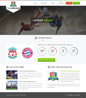 Web Design by pb for FCLegends | Design: #9941173