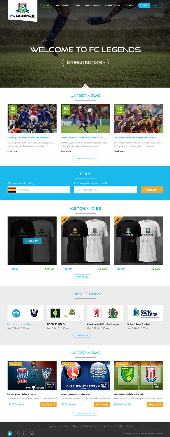 Web Design by Creative Usha for FCLegends | Design #10130853