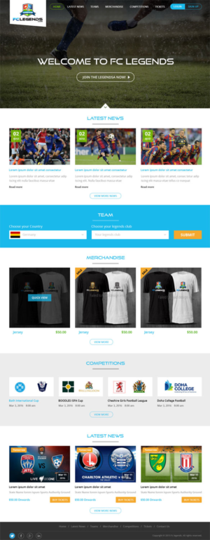 Web Design by Creative Usha for FCLegends | Design: #10130853