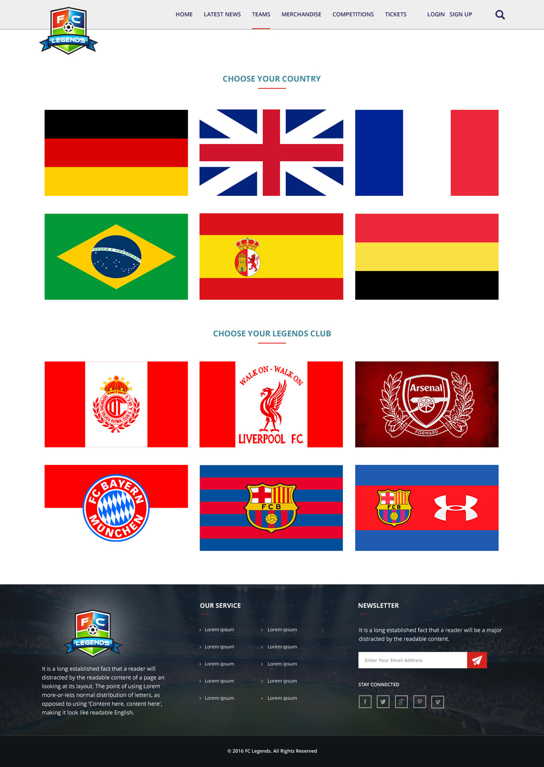 Web Design by Infoway for FCLegends | Design #10109065
