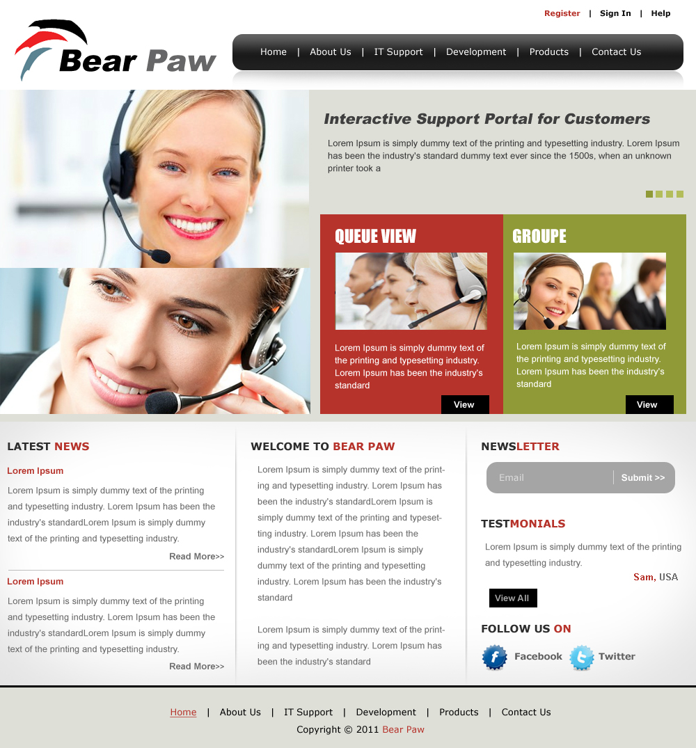Web Design par pb pour BearPaw Corporation | Design #452902