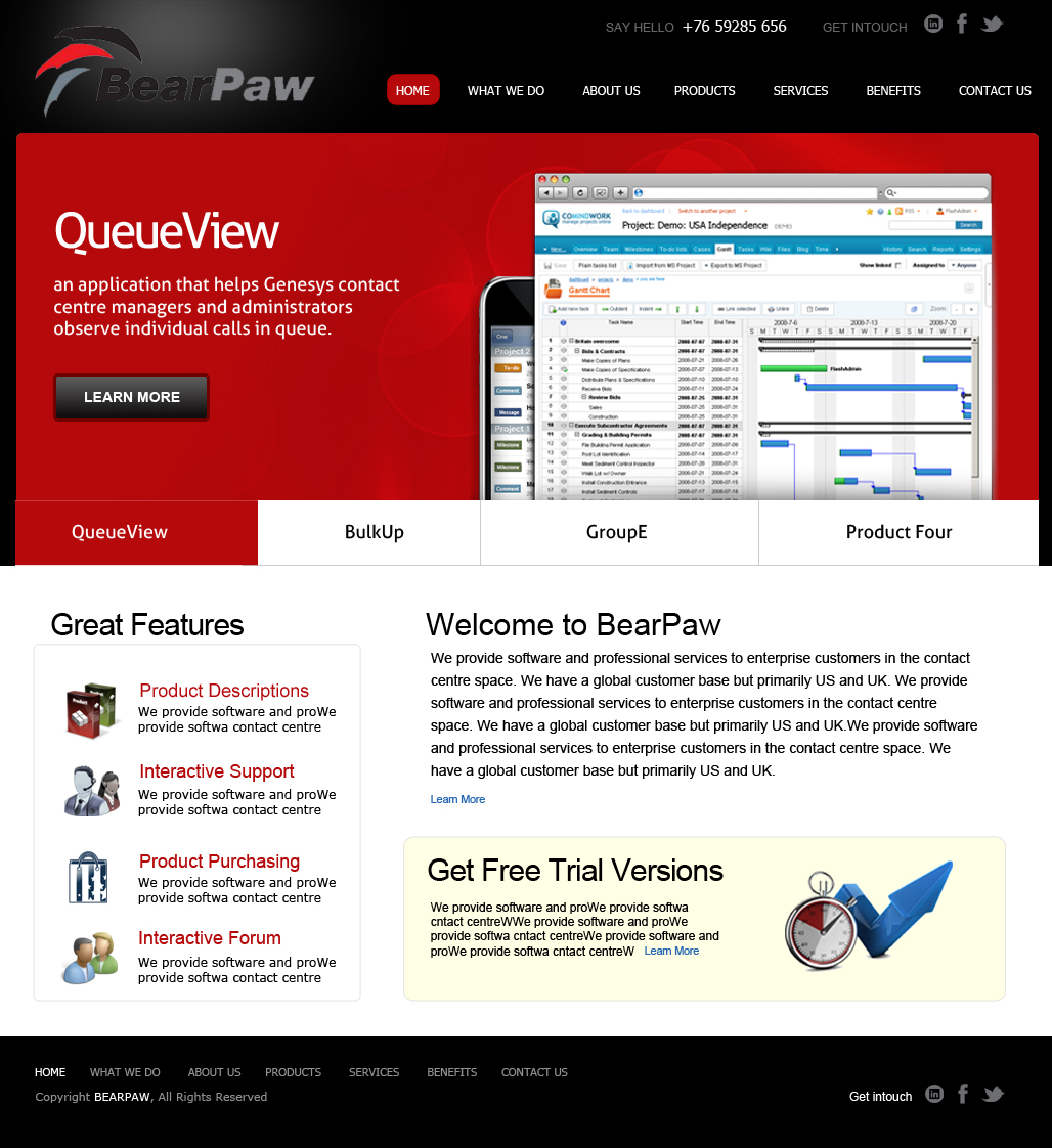 Web Design by OM for BearPaw Corporation | Design #454496