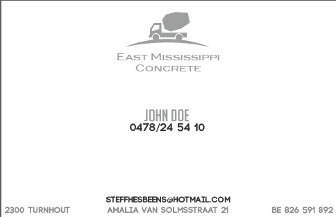 Design de Carte de Visite par Hesse pour East Mississippi Concrete | Design #9932092