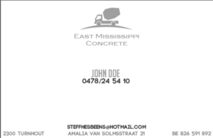 Business Card Design by Hesse for East Mississippi Concrete | Design: #9932092