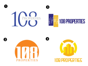 Logo Design by ney@onedaygraphics for 108 Properties | Design #9930296