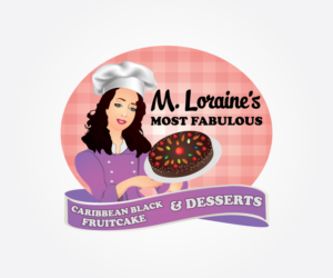 M. Loraine's MOST FABULOUS CARIBBEAN BLACK FRUITCAKE & DESSERTS | Logo Design by Intro Base