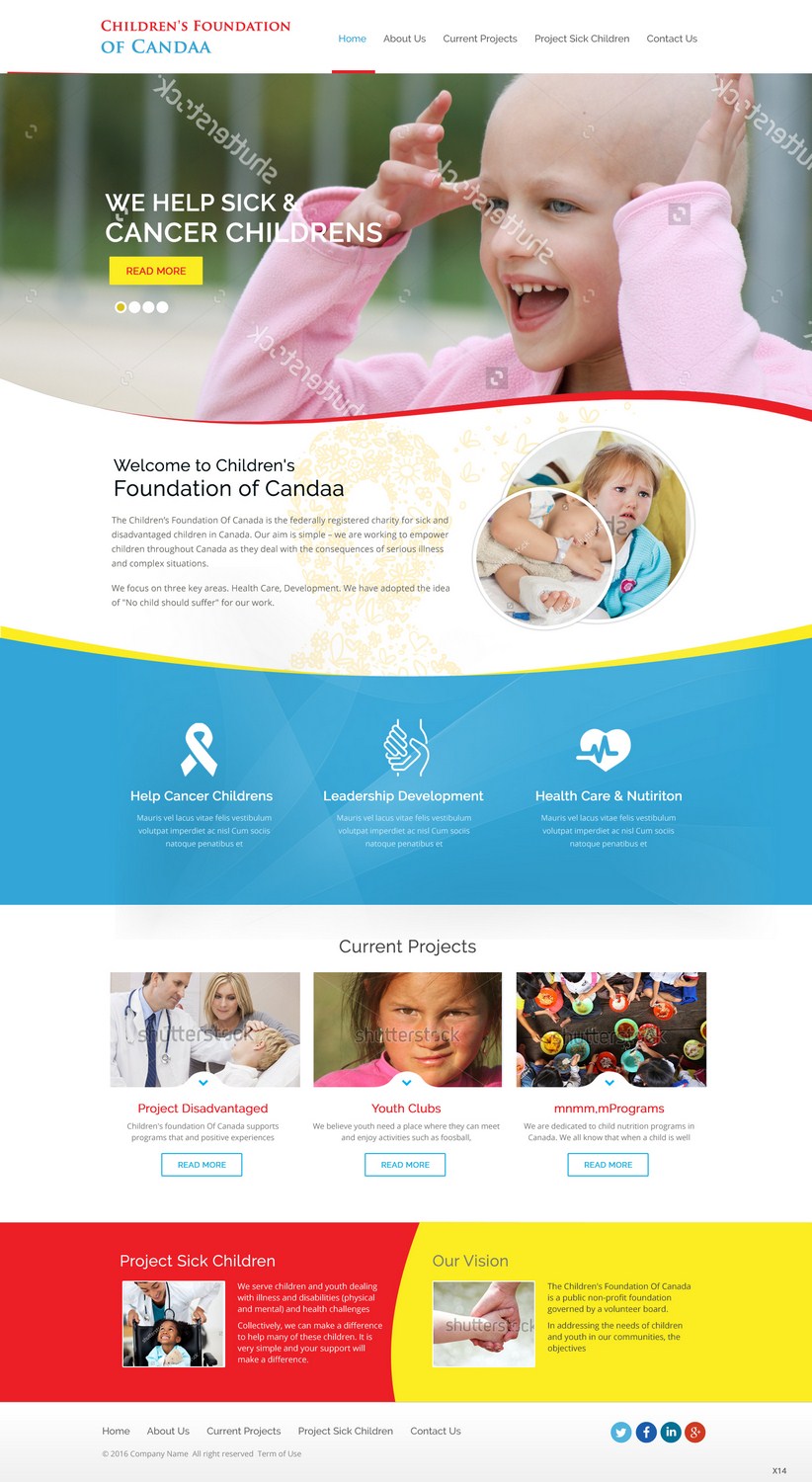 Web-Design von pb für Children's Foundation of Canada) | Design #9934487