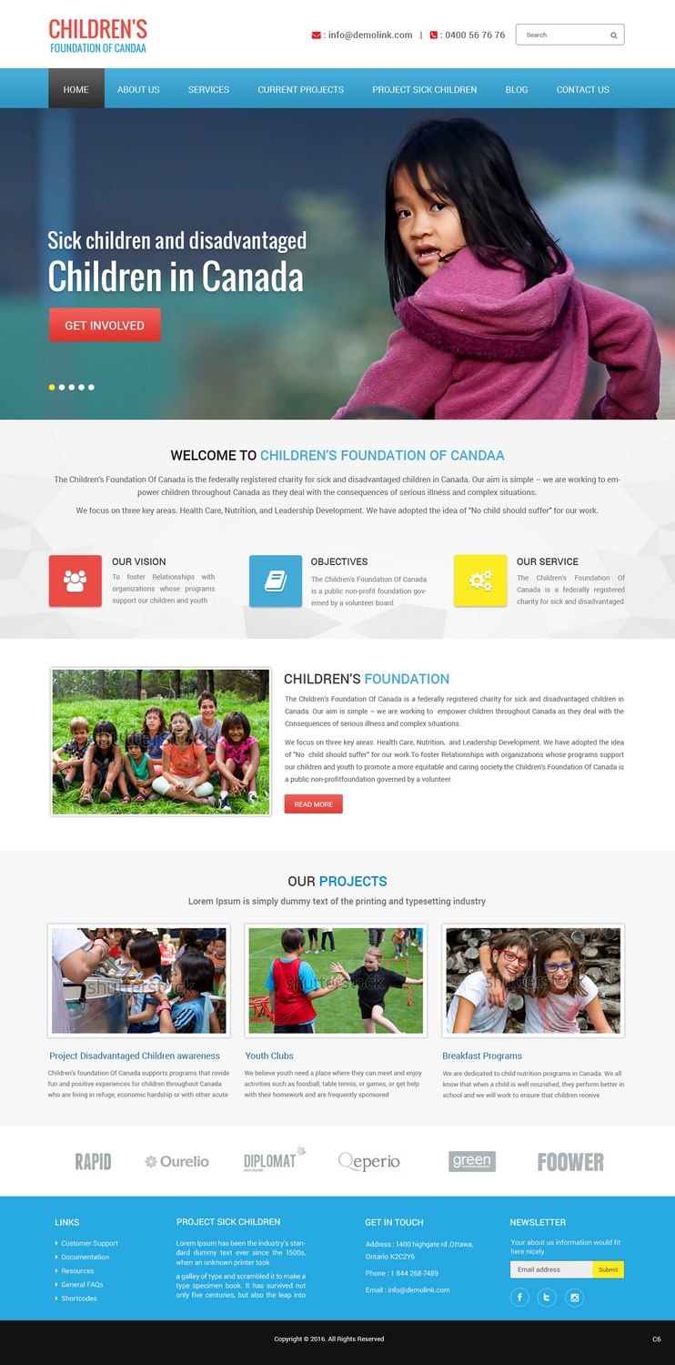 Web-Design von pb für Children's Foundation of Canada) | Design #9934488