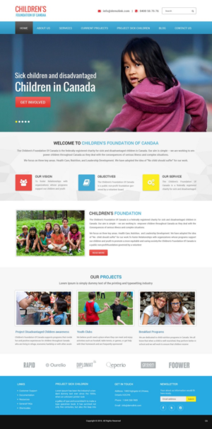 Web Design by pb for Children's Foundation of Canada) | Design: #9934488