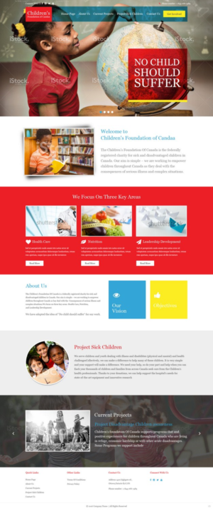 Web Design by pb for Children's Foundation of Canada) | Design: #9941151