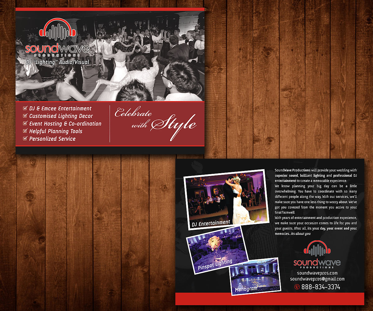 Postcard Design by Designers Hub for SoundWave Productions Inc. | Design #10081330