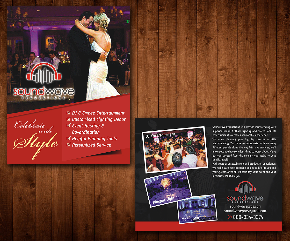 Postcard Design by Designers Hub for SoundWave Productions Inc. | Design #10113314