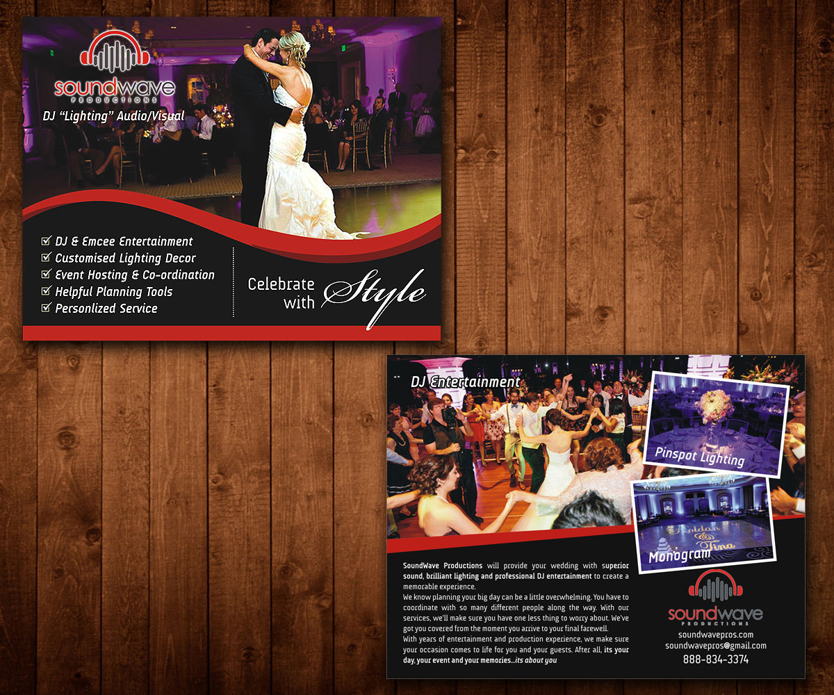 Postcard Design by Designers Hub for SoundWave Productions Inc. | Design #9983802