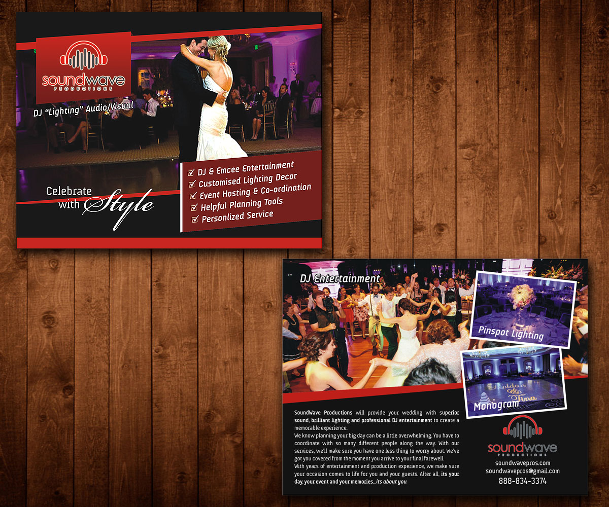 Postcard Design by Designers Hub for SoundWave Productions Inc. | Design #9983961