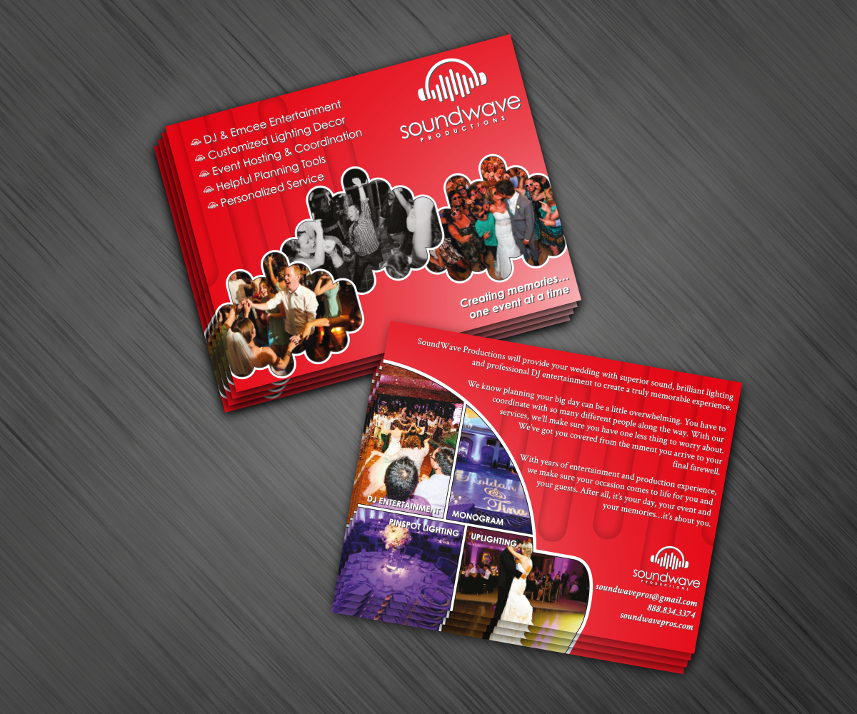 Postcard Design by nreimer for SoundWave Productions Inc. | Design #10134460