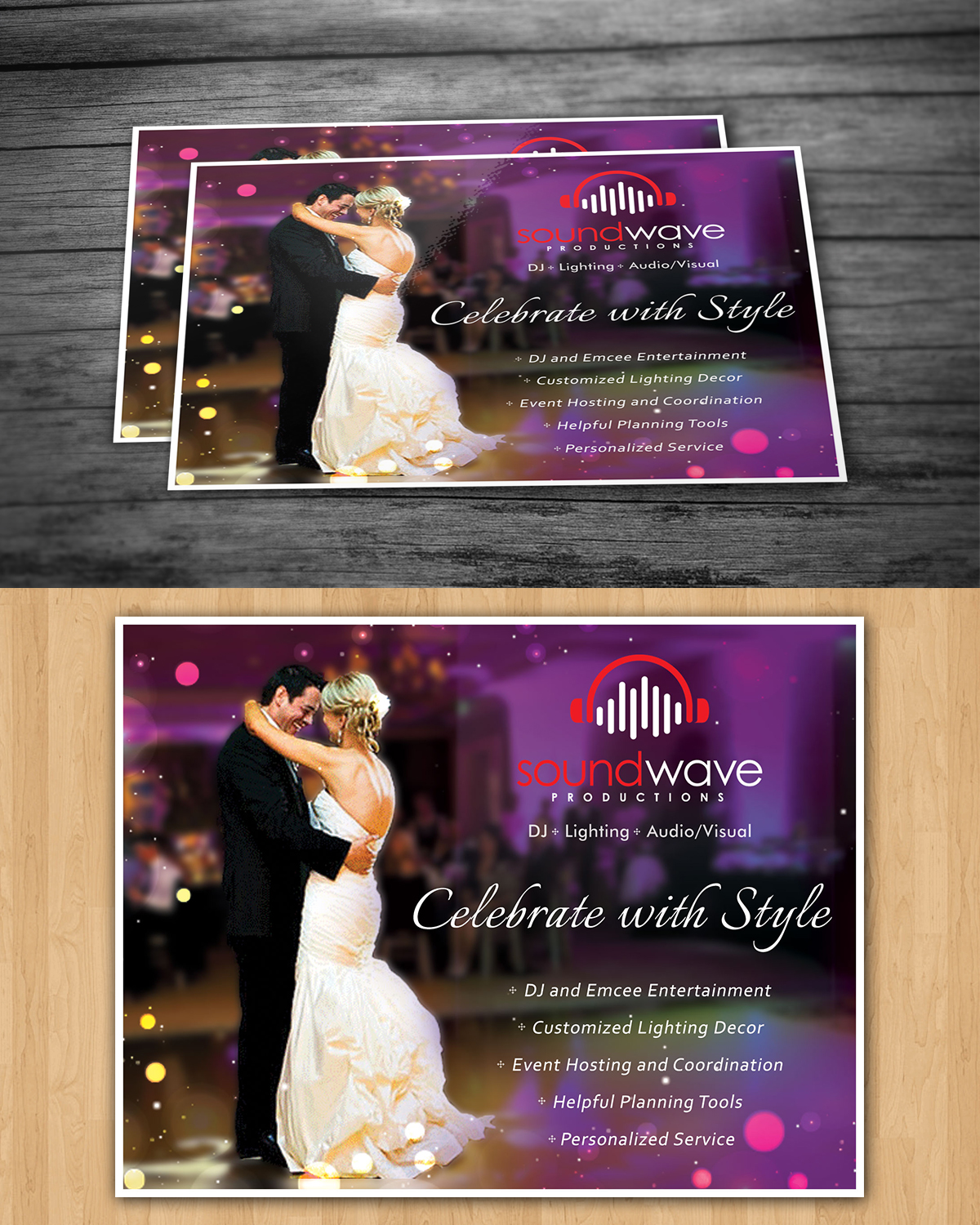 Diseño de Postal por Aether Designs para SoundWave Productions Inc. | Diseño #10115233