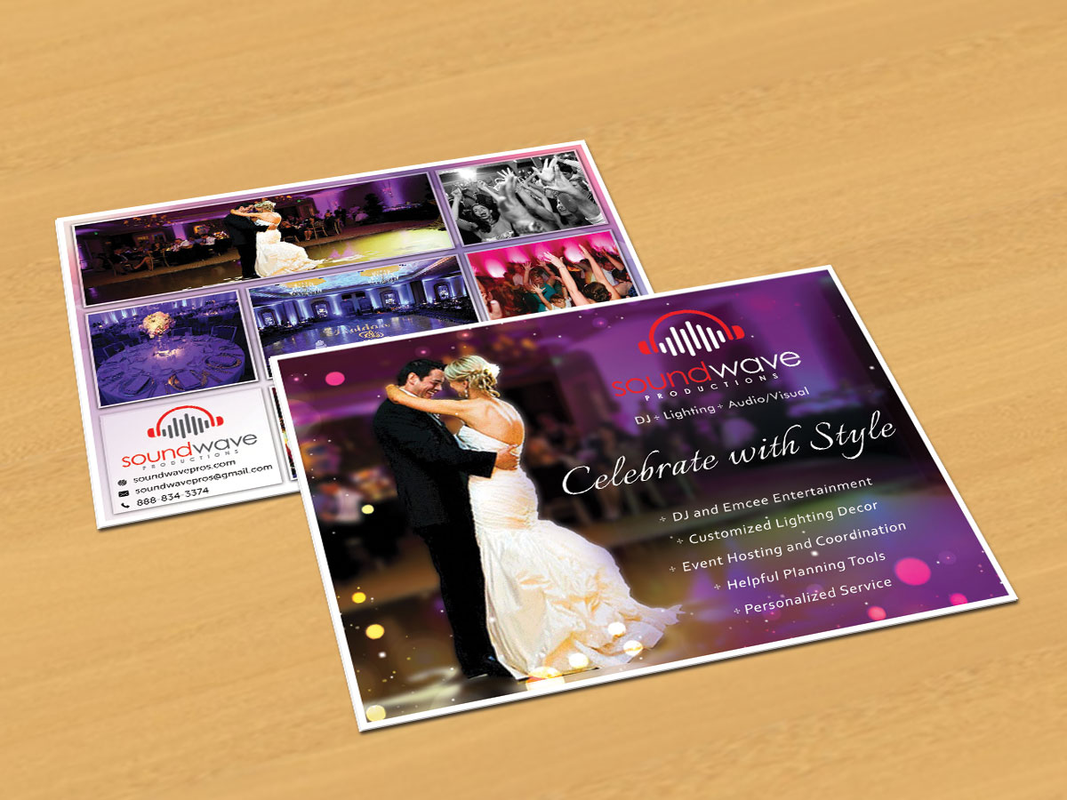 Postcard Design by Aether Designs for SoundWave Productions Inc. | Design #10115412