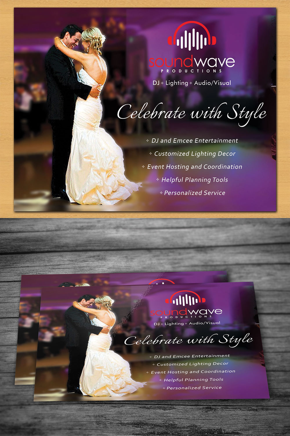 Postcard Design by Aether Designs for SoundWave Productions Inc. | Design #10139731