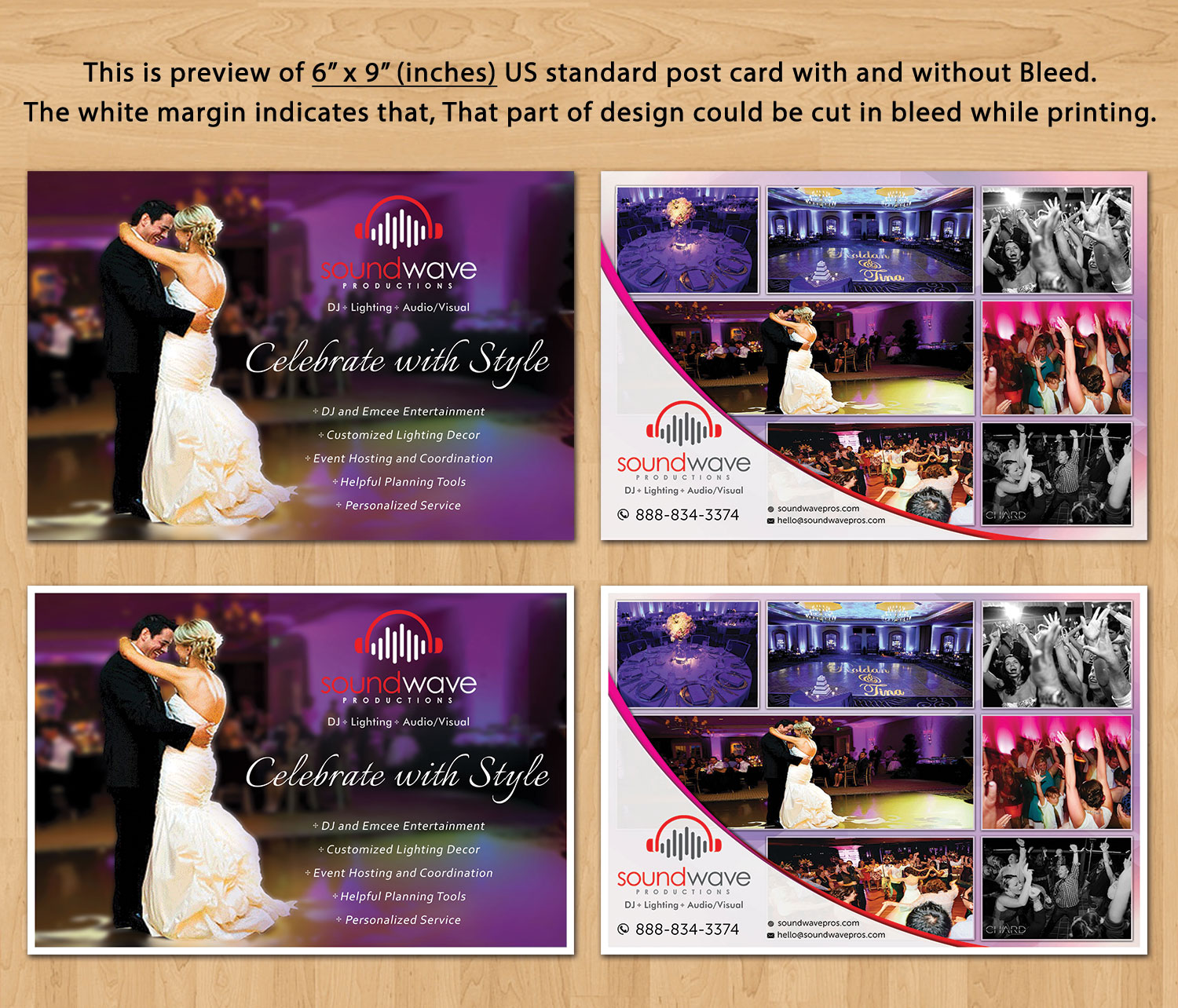 Postcard Design by Aether Designs for SoundWave Productions Inc. | Design #10159835