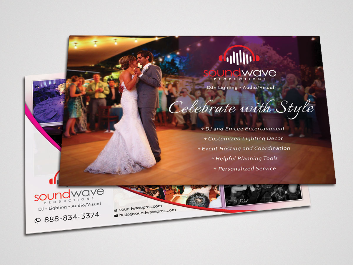 Postcard Design by Aether Designs for SoundWave Productions Inc. | Design #10247618