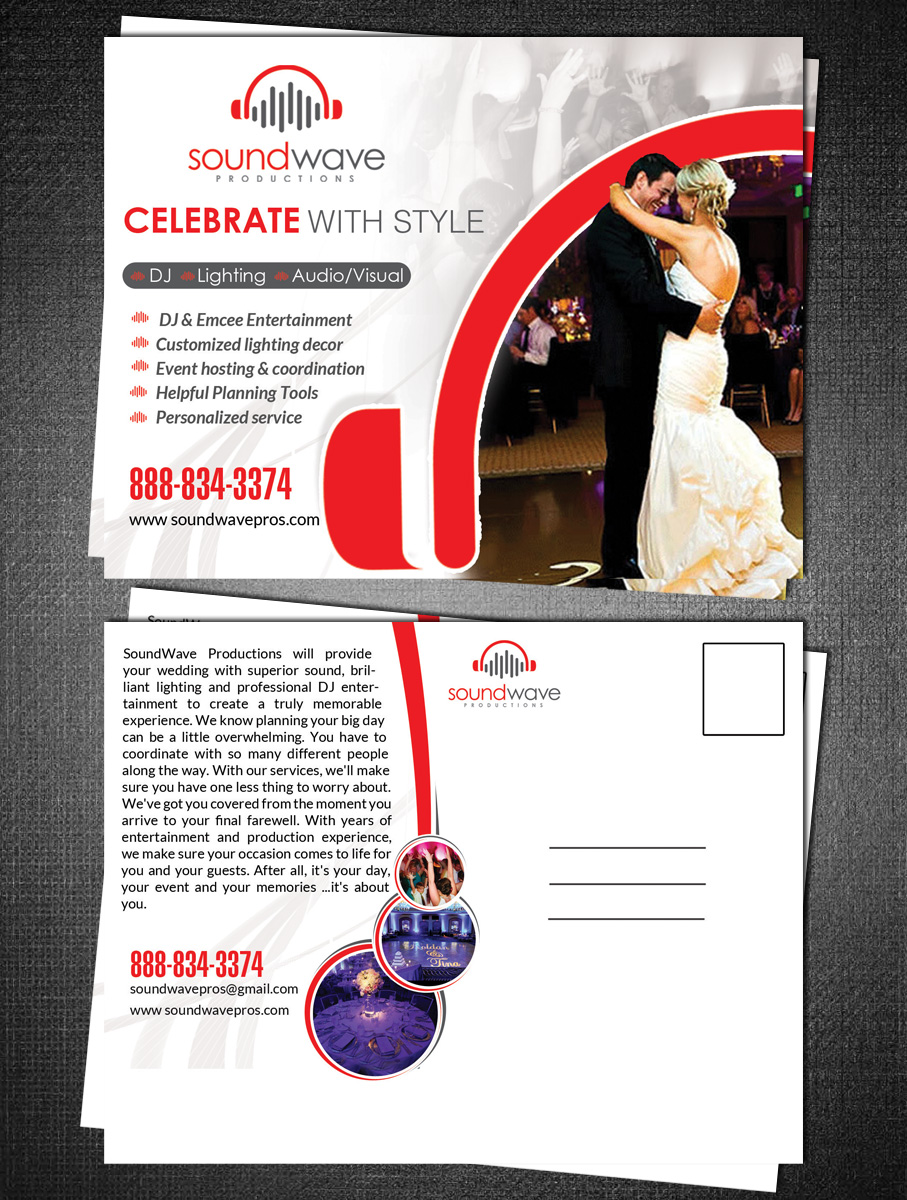 Postcard Design by creative.bugs for SoundWave Productions Inc. | Design #9933947