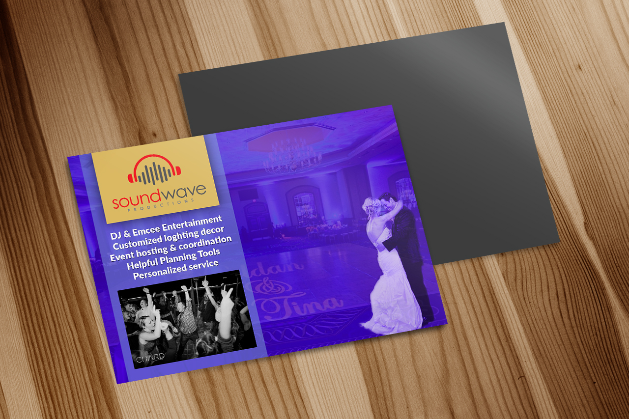 Postcard Design by esmael43 for SoundWave Productions Inc. | Design #10094168