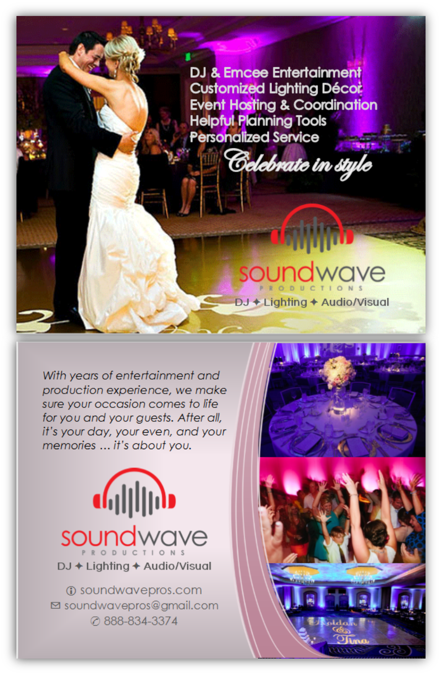 Postkarten-Design von citygirl17 für SoundWave Productions Inc. | Design #10077790