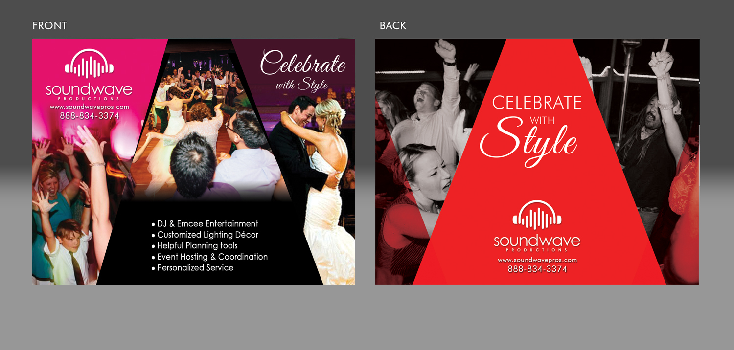 Postcard Design by jgeoinbox for SoundWave Productions Inc. | Design #10057144