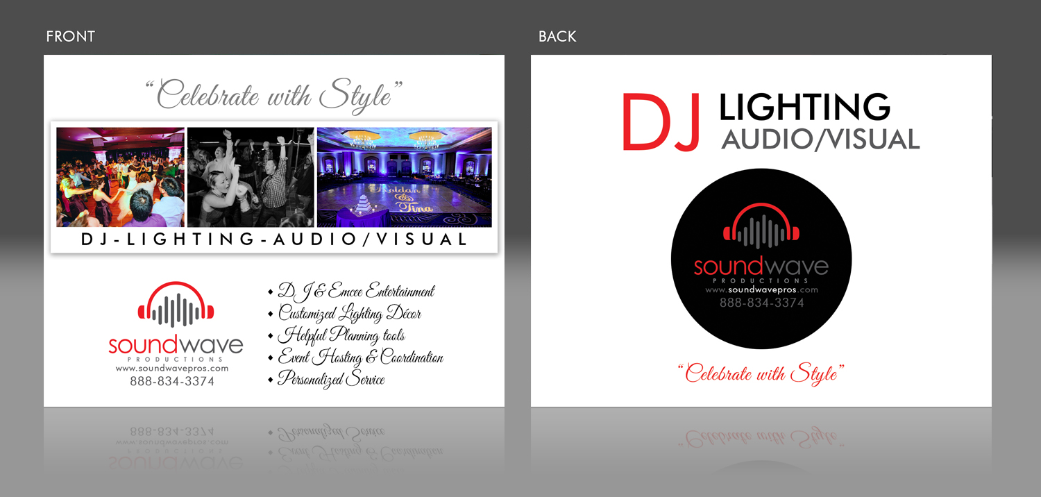 Postcard Design by jgeoinbox for SoundWave Productions Inc. | Design #10065463