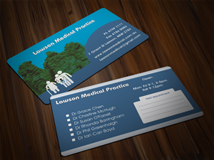 Business card design needed for Lawson Medical Practice | Business Card Design by Scorpius design