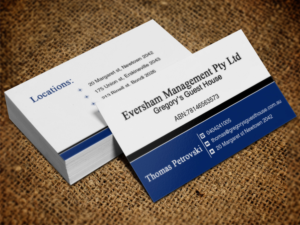Business Card Design by Lanka Ama for EVERSHAM MANAGEMENT PL | Design: #9938625