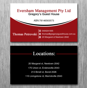 Business Card Design by Lanka Ama for EVERSHAM MANAGEMENT PL | Design: #9938627