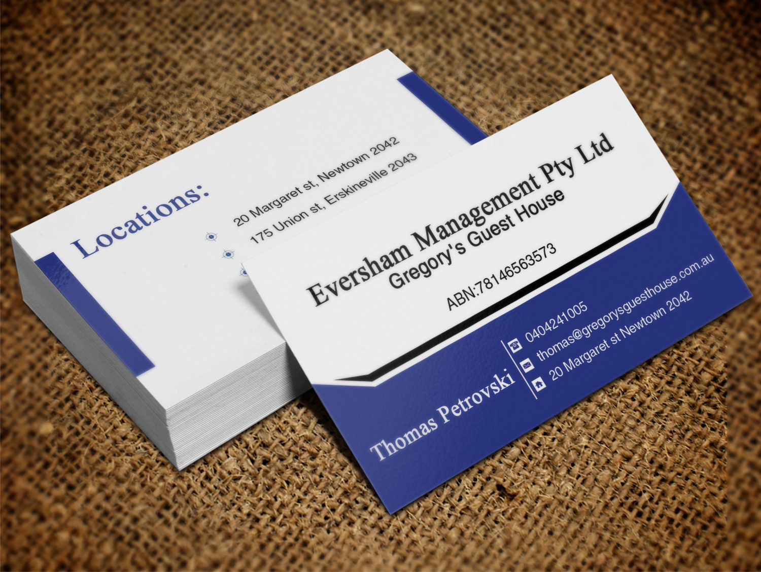 Diseño de Tarjeta de Presentación por Lanka Ama para EVERSHAM MANAGEMENT PL | Diseño #9938638