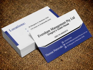 Business Card Design by Lanka Ama for EVERSHAM MANAGEMENT PL | Design: #9938659
