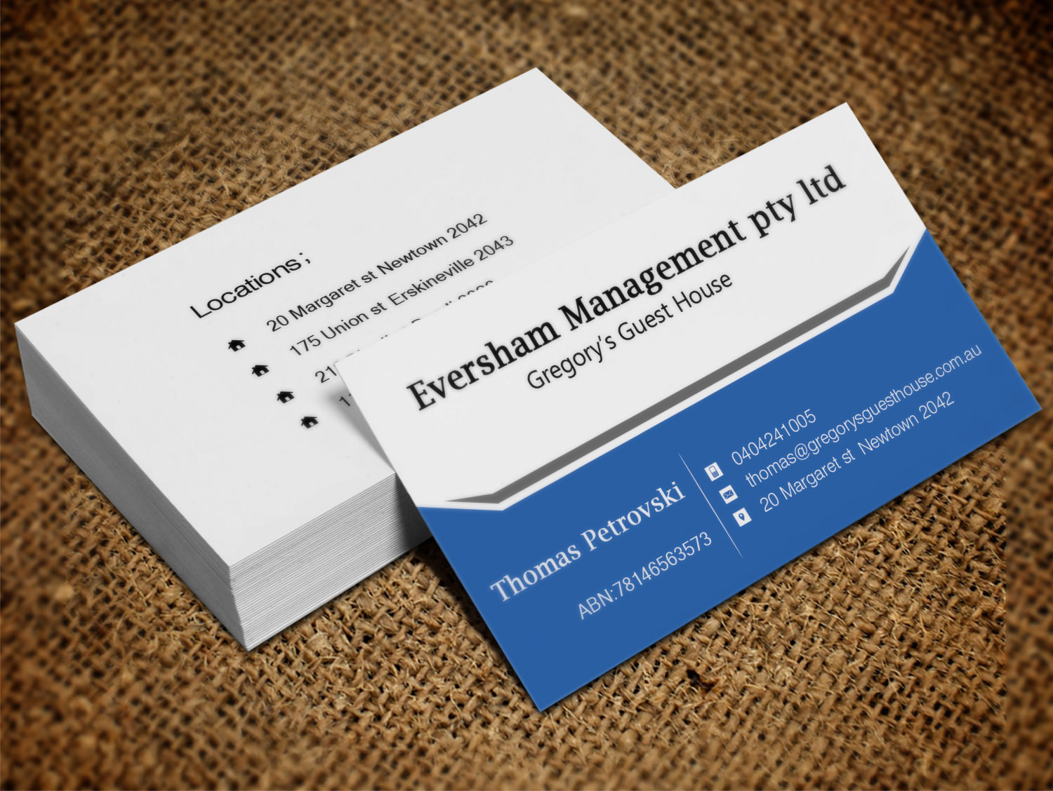 Business Card Design by Lanka Ama for EVERSHAM MANAGEMENT PL | Design #9938666