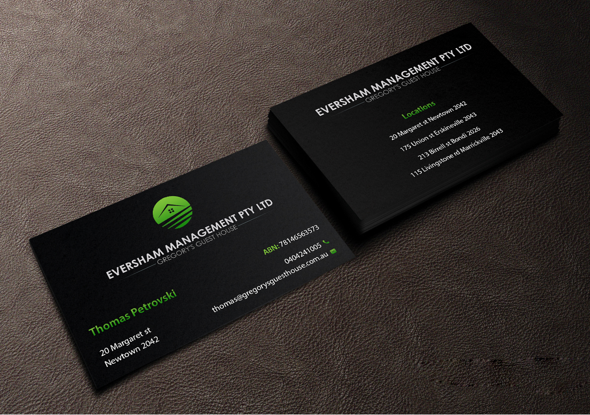 Business Card Design by Creations Box 2015 for EVERSHAM MANAGEMENT PL | Design #9938747
