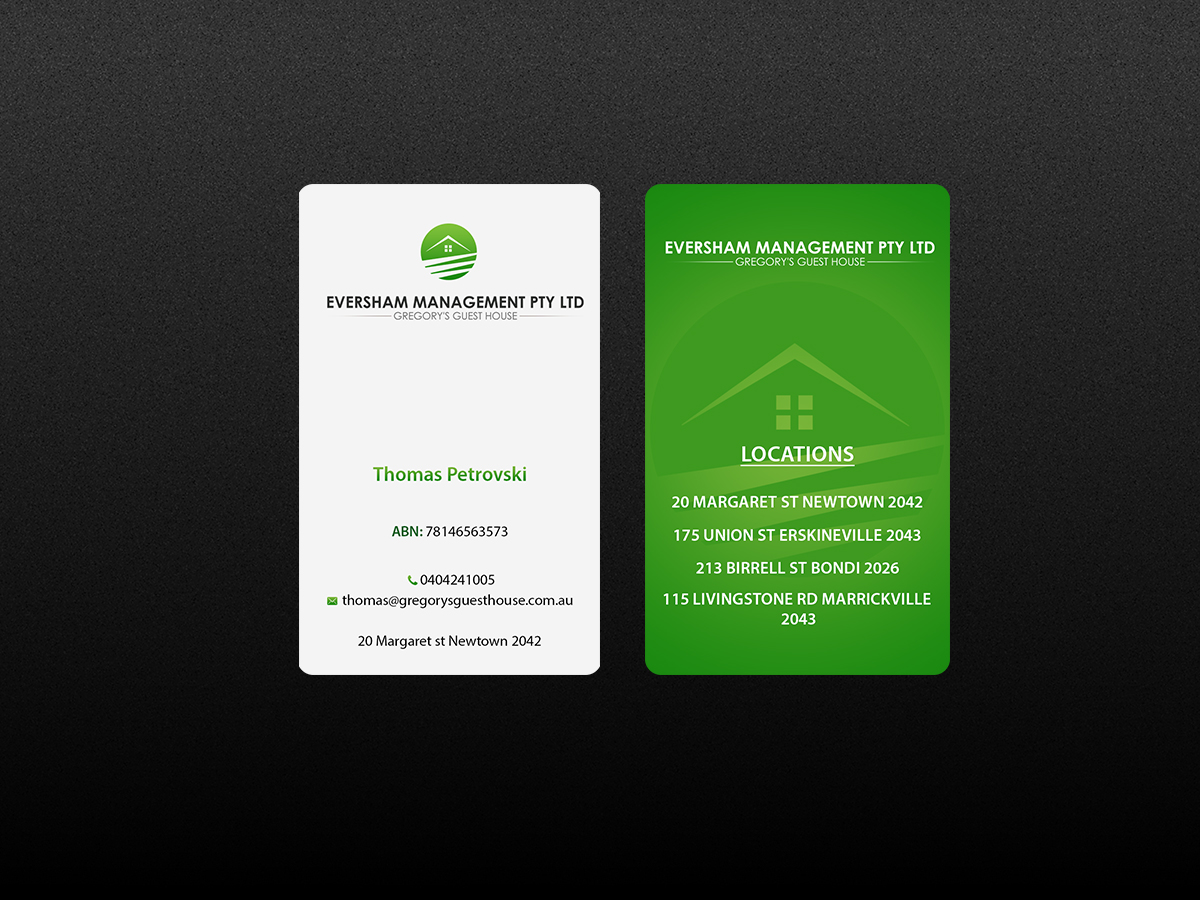 Business Card Design by Creations Box 2015 for EVERSHAM MANAGEMENT PL | Design #9938751