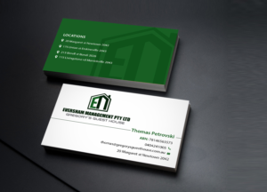 Business Card Design by Creations Box 2015 for EVERSHAM MANAGEMENT PL | Design: #9938752