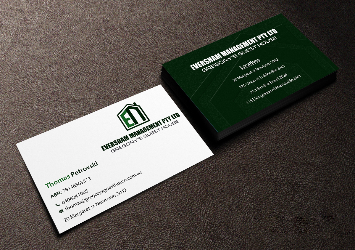 Business Card Design by Creations Box 2015 for EVERSHAM MANAGEMENT PL | Design #9938757