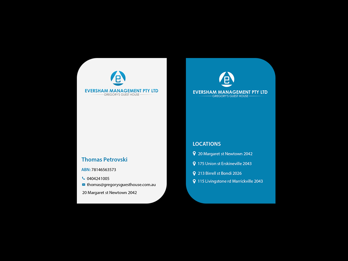 Diseño de Tarjeta de Presentación por Creations Box 2015 para EVERSHAM MANAGEMENT PL | Diseño #9938758