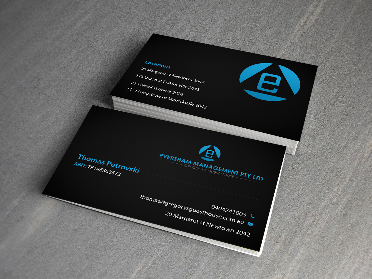 Business Card Design by Creations Box 2015 for EVERSHAM MANAGEMENT PL | Design #9938822