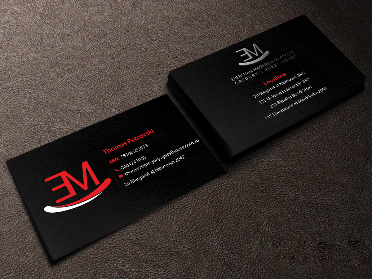 Diseño de Tarjeta de Presentación por Creations Box 2015 para EVERSHAM MANAGEMENT PL | Diseño #9938828