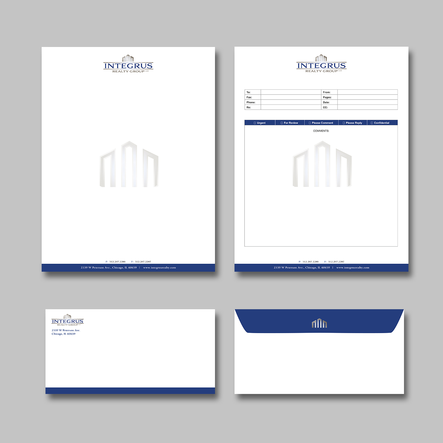 Stationery Design by kousik for Integrus Realty Group LLC | Design #10331120