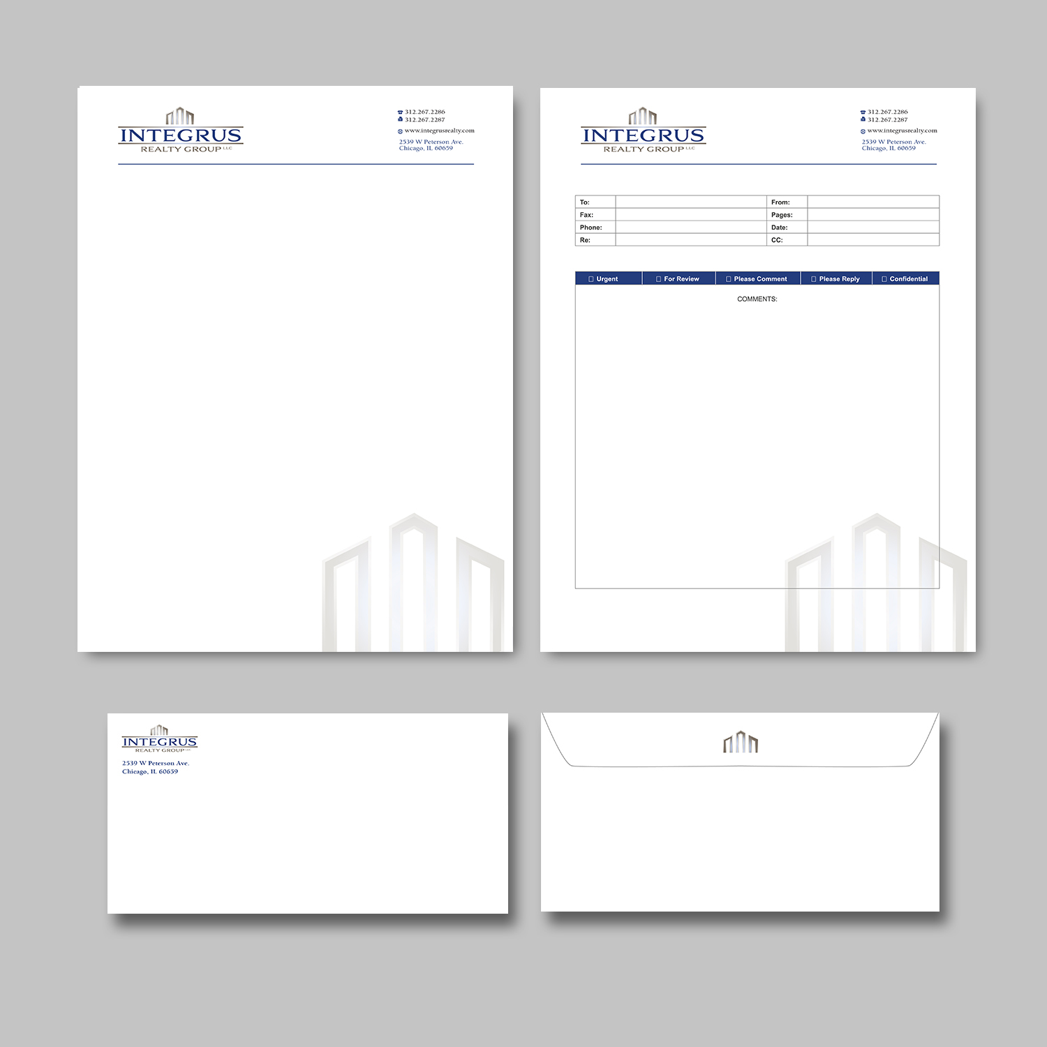 Stationery Design by kousik for Integrus Realty Group LLC | Design #10973338